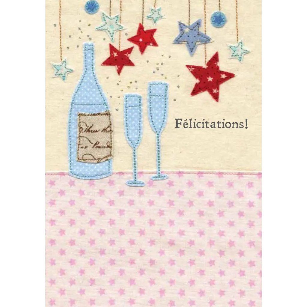 Carte de vœux "Félicitations" 12,7 cm x 17,8 cm