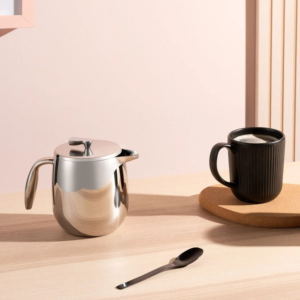 Cafetière à piston en acier inoxydable COLUMBIA - 4 tasses / 500 ml