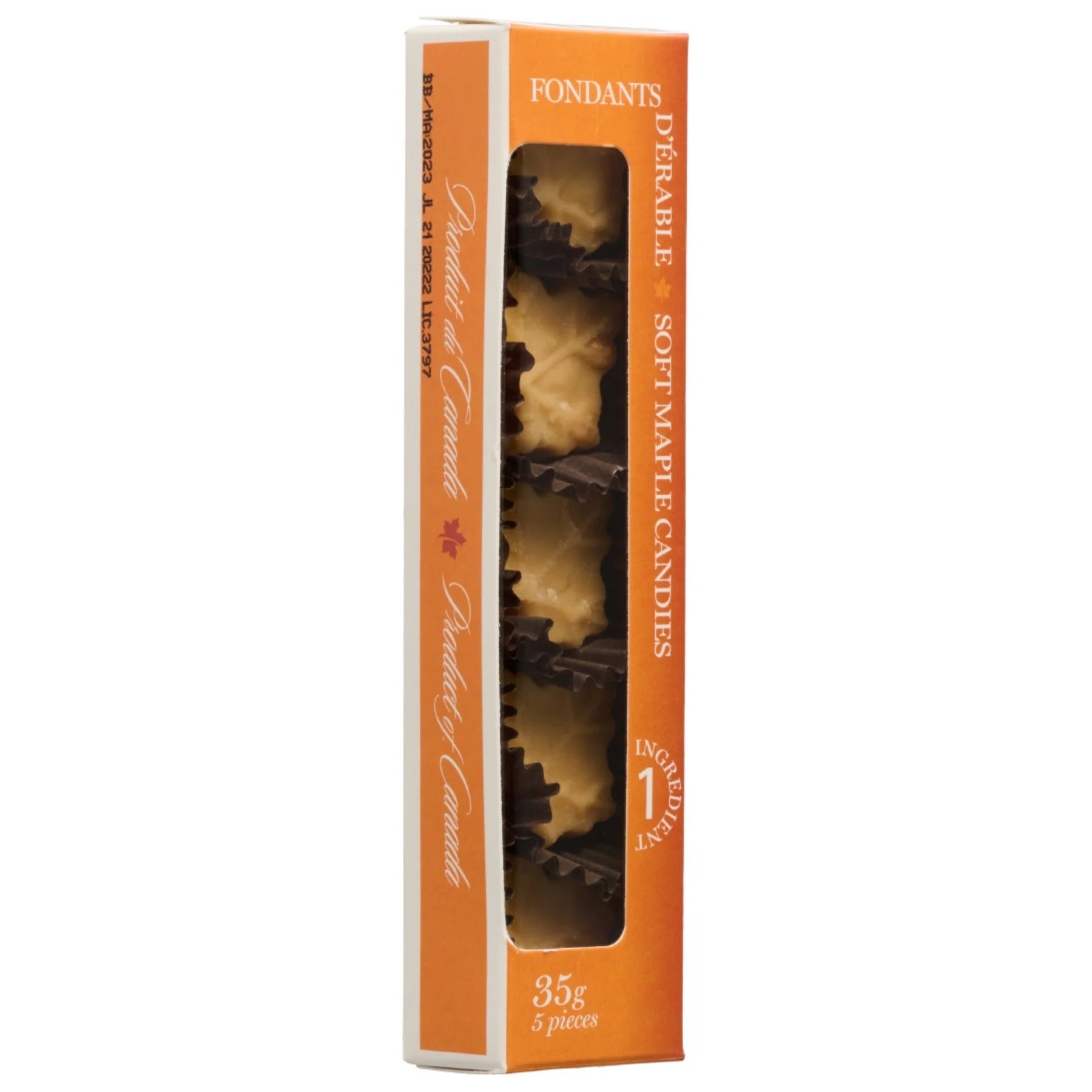 Fondants à l'érable - Boîte de 5 - 35g
