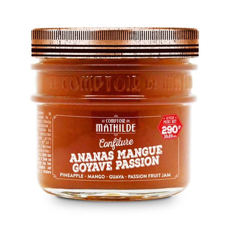 Confiture Ananas Mangue Goyave Passion 290g