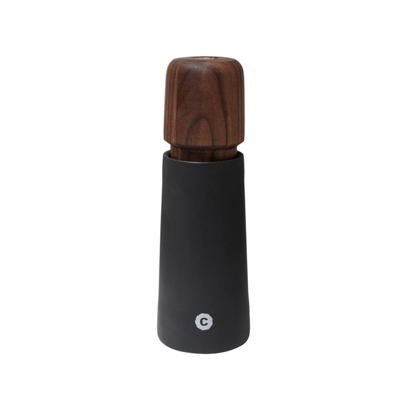 Stockholm Salt or Pepper Mill - Walnut and Black Porcelain 17cm