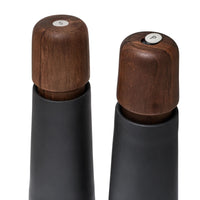 Stockholm Salt or Pepper Mill - Walnut and Black Porcelain 17cm