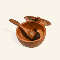 Set of 3 Teak Wood Spice Bowls