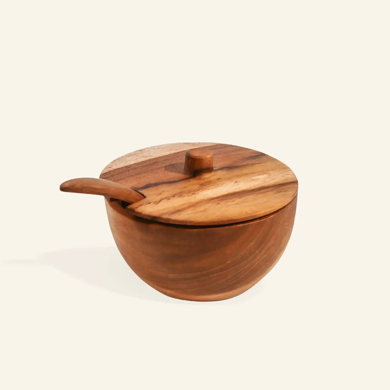 Set of 3 Teak Wood Spice Bowls