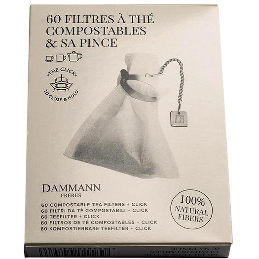 60 Compostable Tea Filters & Clip
