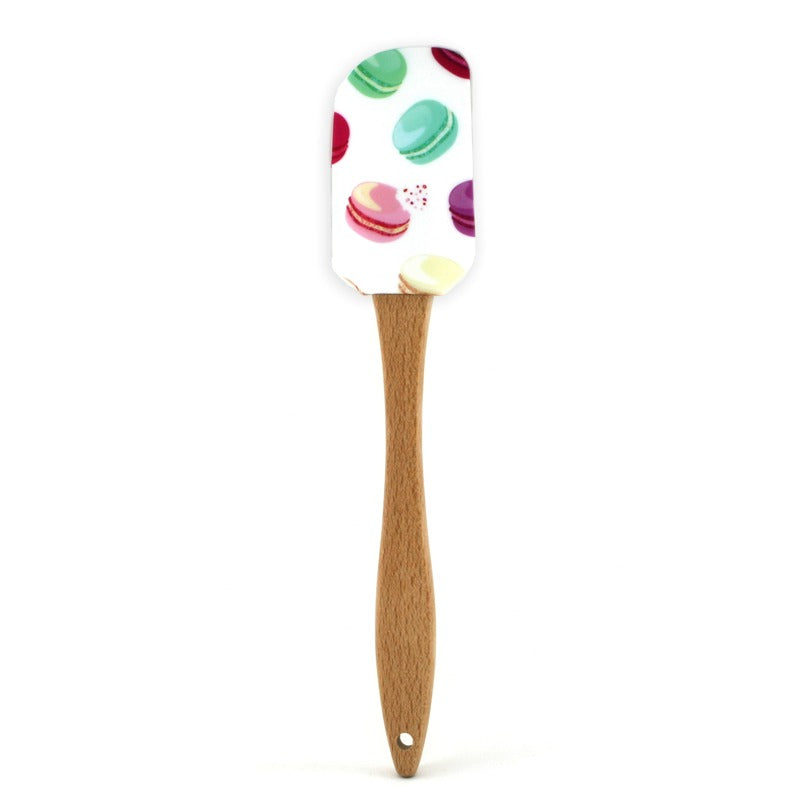 Spatule en silicone à motif macarons