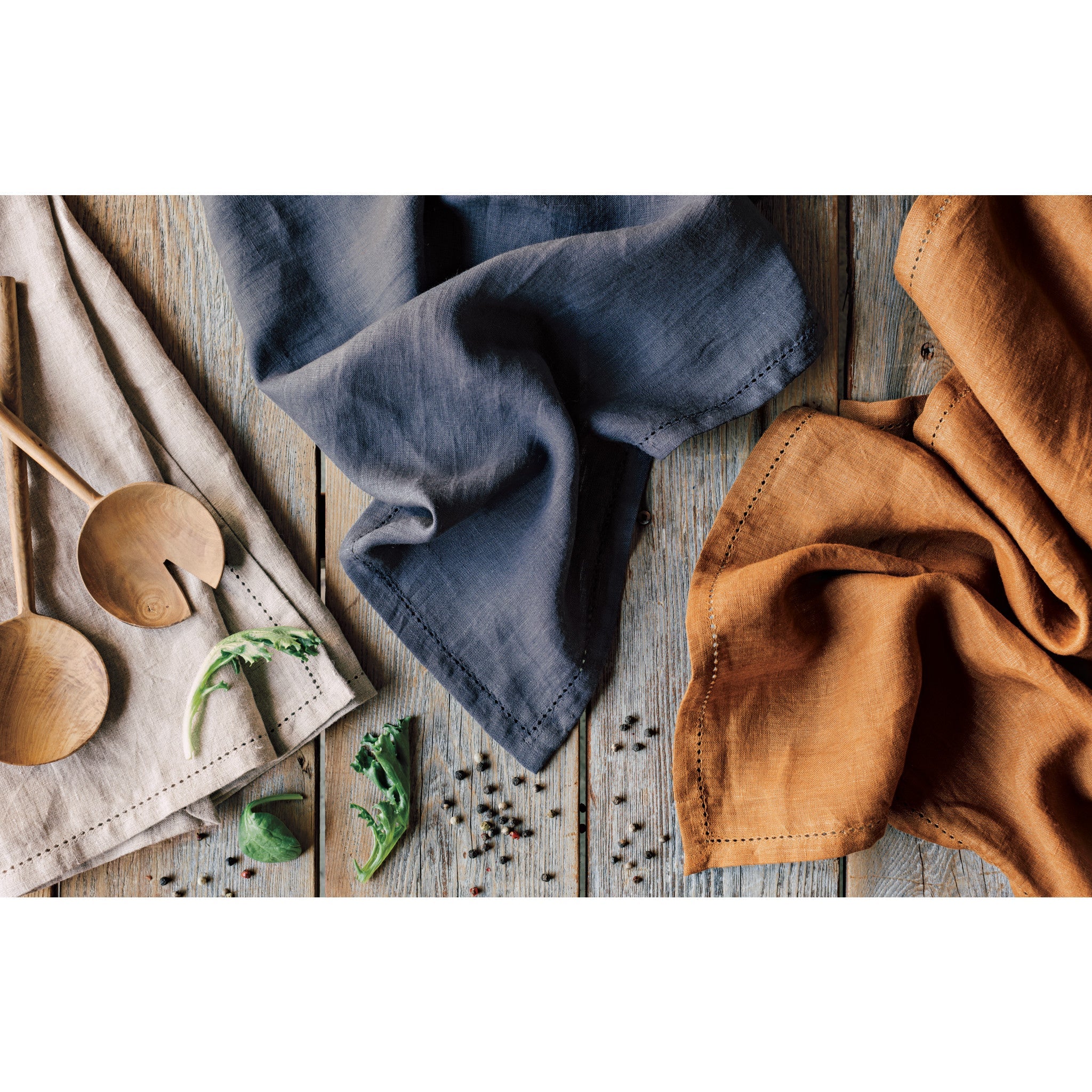 Amber Hemstitch Linen Dishtowel