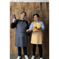 Tablier de chef ocre à rayures d'auvent
