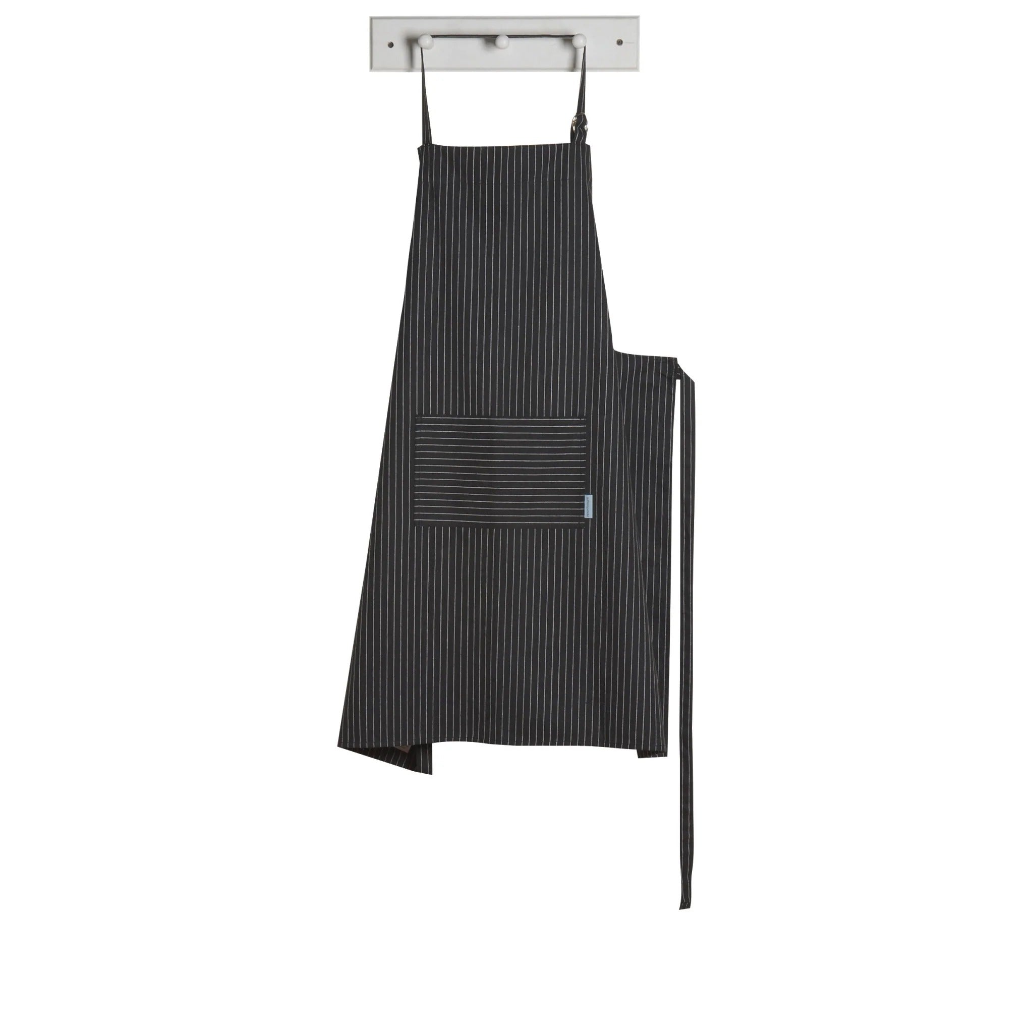 Black Pinstripe Oversized Mightly Apron