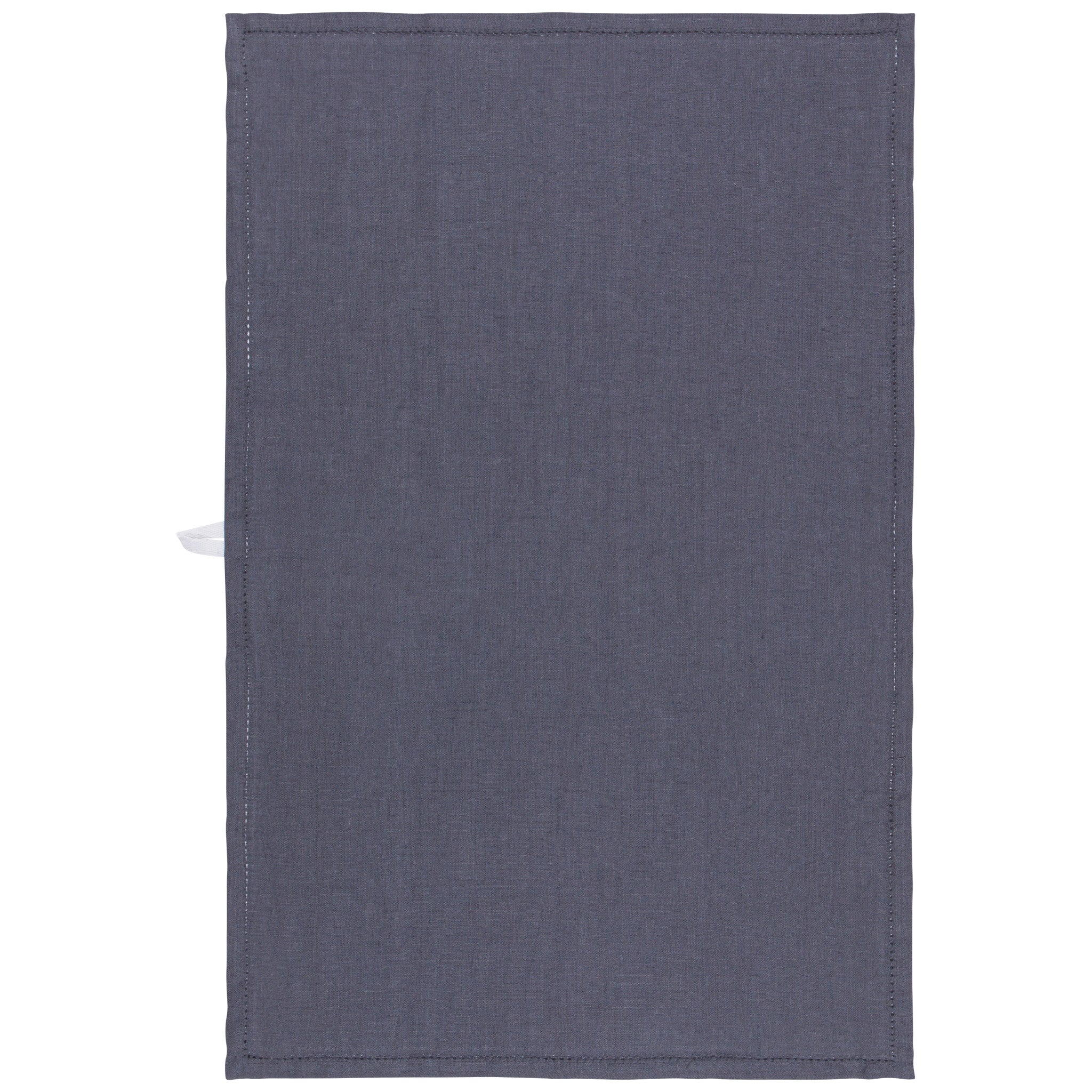 Charcoal Hemstitch Linen Dishtowel