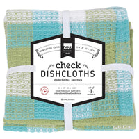 Lot de 3  torchons gaufrés Vert Feuille