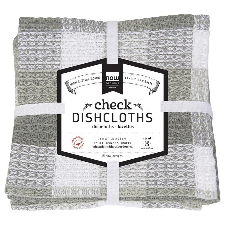 Torchons gaufrés London Gray - Lot de 3