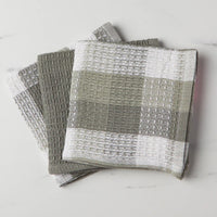 Torchons gaufrés London Gray - Lot de 3