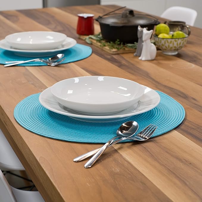 Set de 4 sets de table Disko Turquoise