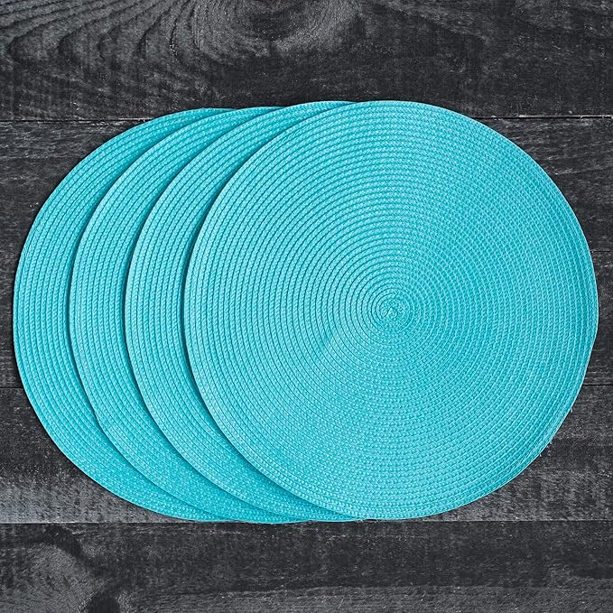 Set de 4 sets de table Disko Turquoise