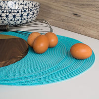 Set de 4 sets de table Disko Turquoise