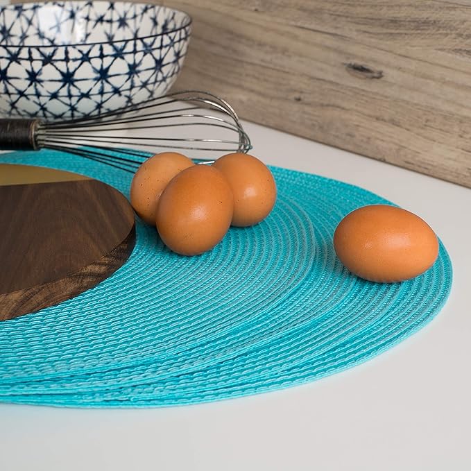 Set de 4 sets de table Disko Turquoise