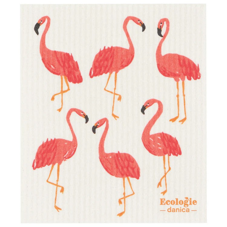 Torchons suédois flamants roses