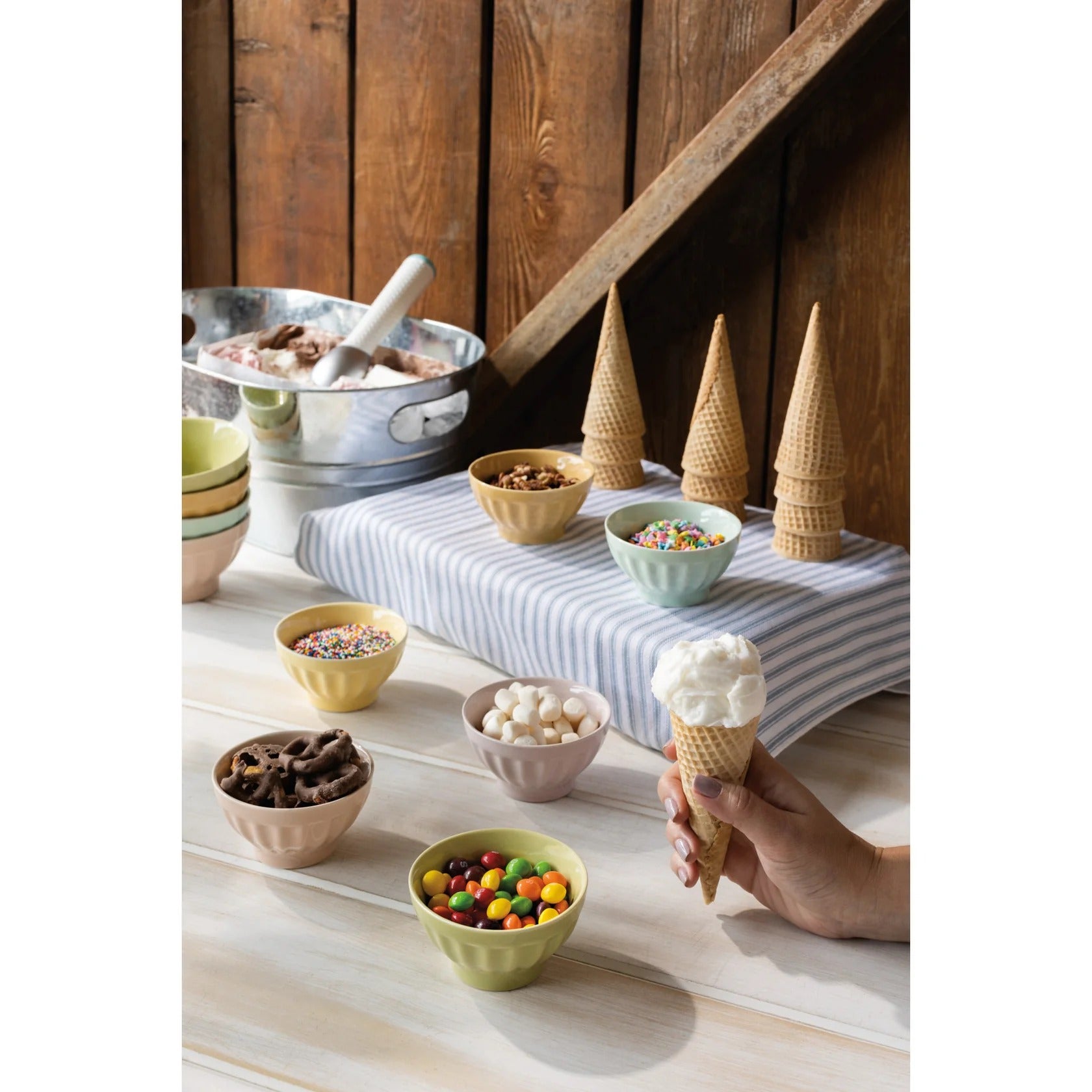 Flora Sundae Bar Pinch Bowls - Set of 6