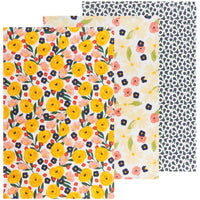 Torchon en toile de sac à farine Full Bloom pour boulanger, lot de 3