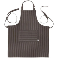 Tablier de chef rayé gris granit