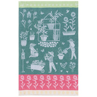 Torchon jacquard "main verte"