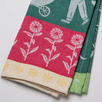 Torchon jacquard "main verte"