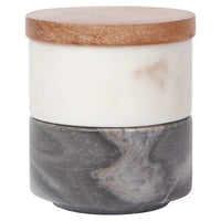 Salière en marbre blanc et ardoise