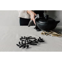 Dessous de plat en métal doré mat