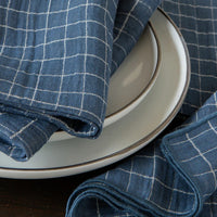 Serviettes de table double tissage Midnight – Lot de 4