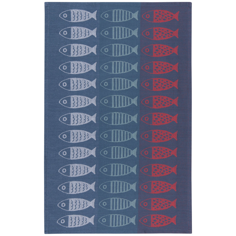 Little Fish Woven Jacquard Dishtowel