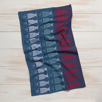 Little Fish Woven Jacquard Dishtowel