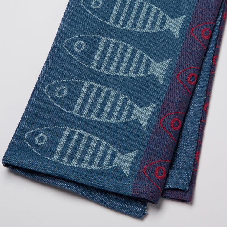 Little Fish Woven Jacquard Dishtowel