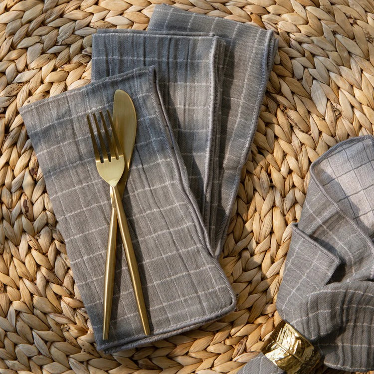 Shadow Double Weave - Lot de 4 serviettes en tissu
