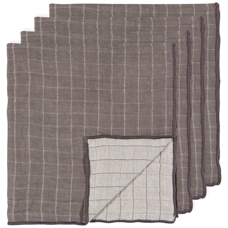 Shadow Double Weave - Lot de 4 serviettes en tissu