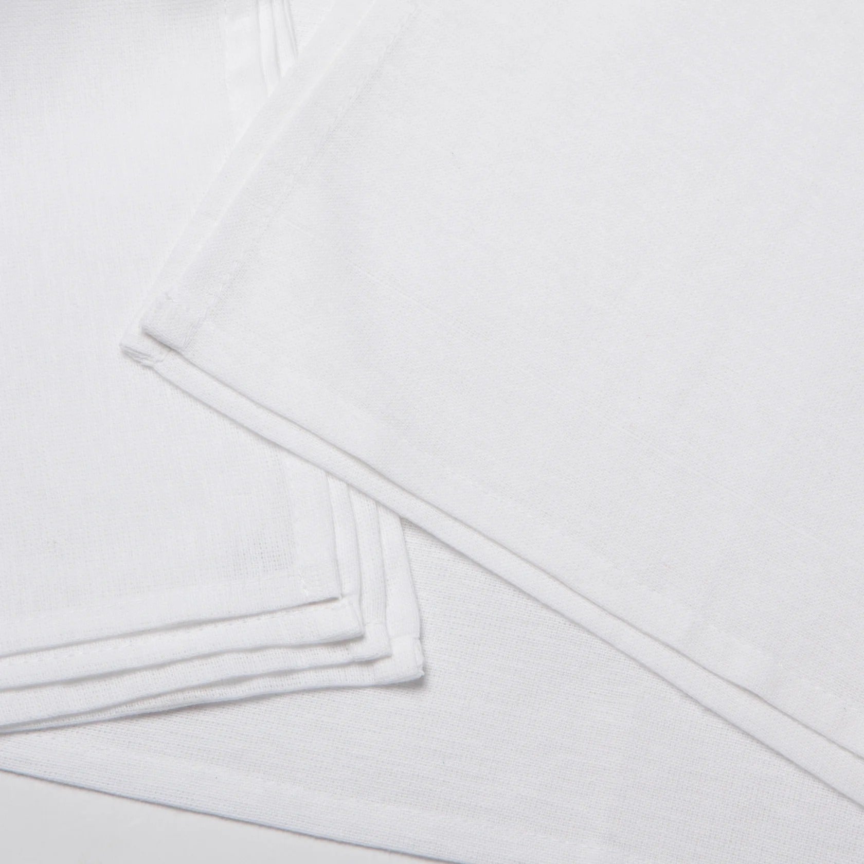 Torchon de cuisine blanc en coton, lot de 3