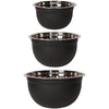 Matte Steel Black Mixing Bowls Set of 3