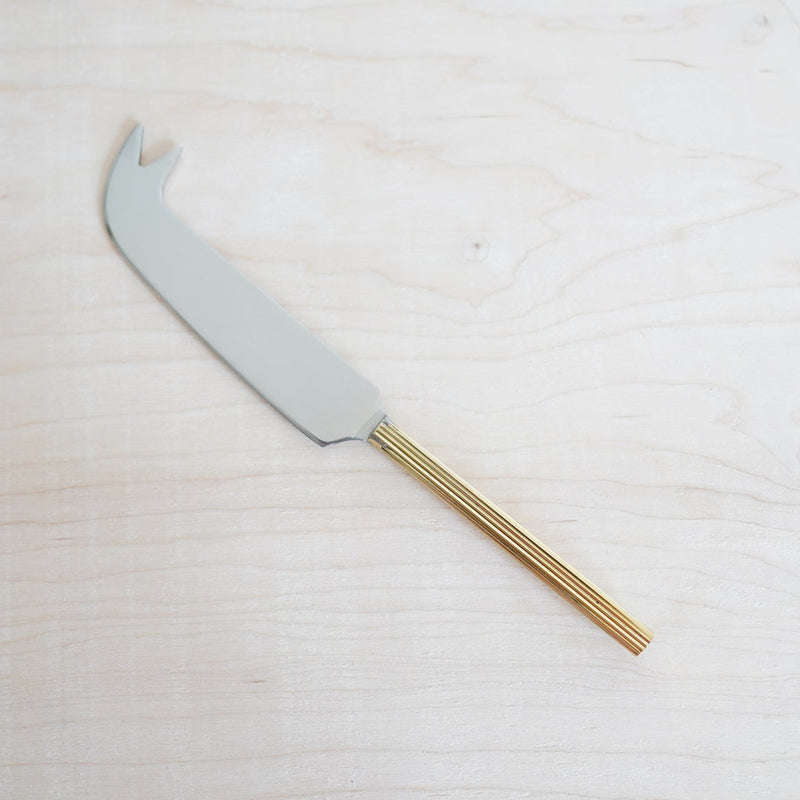 Fortuny Rib Gold Cheese Knife