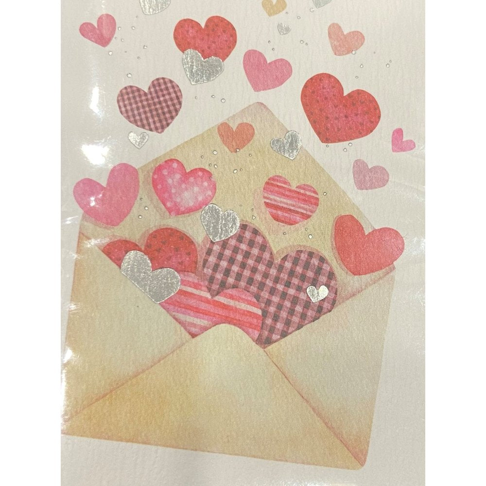 Mini carte de vœux - Cœurs dans une enveloppe