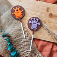 Sucette artisanale d'Halloween au chocolat au lait 25g