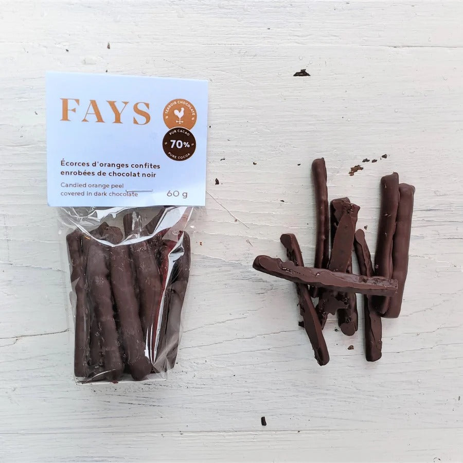 Candied Orange Peels Covered with Dark Chocolate 60g