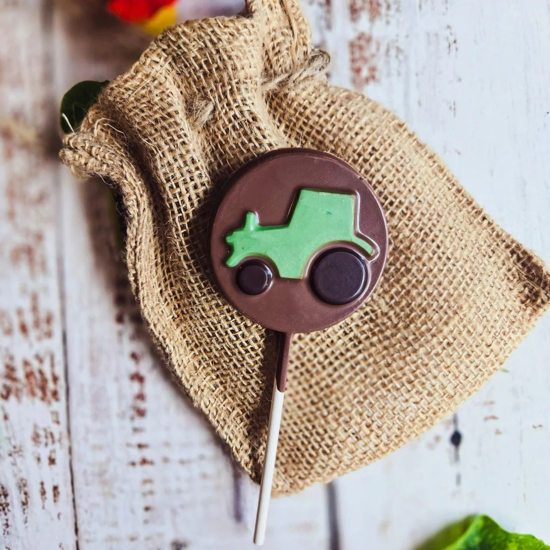 Sucette artisanale au chocolat au lait « Récolte d'automne » 25g