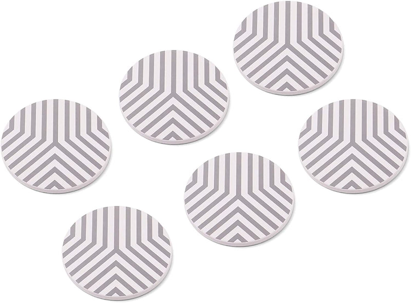 Set of 6 Absorbent Stoneware Coasters