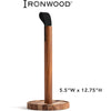 Acacia Wood and Leather Paper Towel Holder