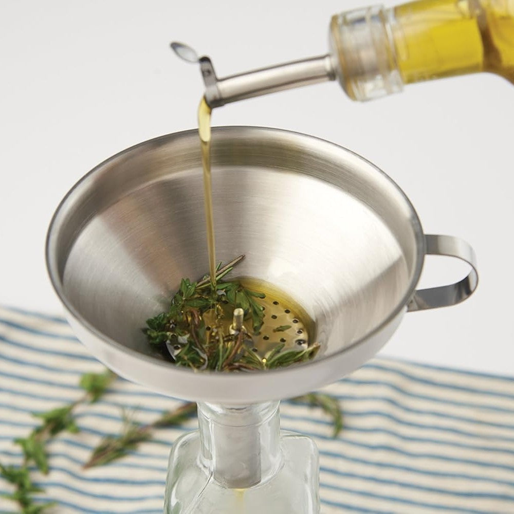Stainless Steel  5" Funnel with Removable Strainer – Gifts & Kitchen Accessories gift Montreal Villeray Urban Palate
