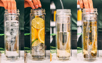 Bouteille d'eau avec infuseur en verre à double paroi COPENHAGEN