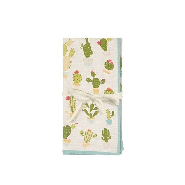 Serviettes de table Cactus Club Vertes - Lot de 4