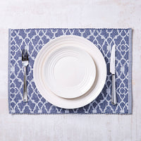 Moroccan Tile Textured Placemat Navy