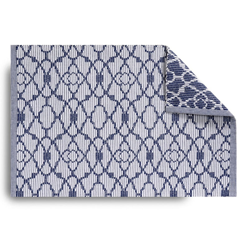 Moroccan Tile Textured Placemat Navy