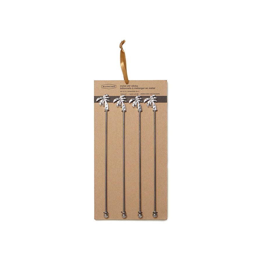 Palm Tree Metal Stir Sticks